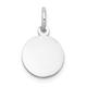 14ct White Gold Solid Polished Engravable Plain .009 Gauge Round Engraveable Disc Charm Pendant Necklace Measures 16x10mm Wide Jewelry Gifts for Women