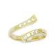 14ct Yellow Gold CZ Cubic Zirconia Simulated Diamond Adjustable Elegant Body Jewelry Toe Ring Jewelry Gifts for Women