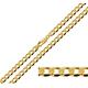 CJoL - 9ct Gold Plated on 925 Sterling Silver 28" (71cm) 5.2mm Wide Flat Curb Chain In Gift Box - 21.6g