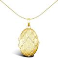 Jewelco London Ladies 9ct Yellow Gold Quilted Daisy Oval 4 Picture Family Locket Pendant