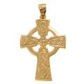 Alexander Castle Solid 9ct Gold Celtic Cross Necklace Pendant for Women - Cross Charm with Jewellery Gift Box - PENDANT ONLY - 30mm x 20mm
