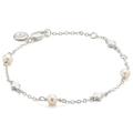 Molly Brown London Pearl Station Communion Cross Bracelet for Girls. Ideal for Holy Communion Gifts for Girls, Christening, Flower Girl and Bridesmaids Gifts