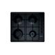 NEFF N30 T26BR46S0 Gas hob, 60cm, with Sword Dials and Cast Iron Pan Supports, Black, Built in