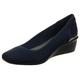 ANNE KLEIN Women's Wisher Fabric pumps shoes, Navy, 3 UK