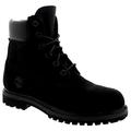 Timberland Womens 6 Inch Premium Waterproof Lace Up Black Nubuck Boots - Black - 4