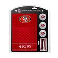 TEAM GOLF NFL San Francisco 49ers Gift Set: Embroidered Golf Towel, 3 Golf Balls, and 14 Golf Tees 2-3/4" Regulation, Tri-Fold Towel 16" x 22" & 100% Cotton