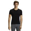 FALKE Men's Warm Round Neck M S/S TS Thermal Breathable Quick Dry 1 Piece Base Layer Top, Black (Black 3000), M