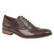 Goor Mens Capped Lace Oxford Brogue Shoes (10 UK) (Oxblood)