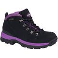 Northwest Territory Ladies Trek Lace Up Leather Upper Water Proof Walking/Hiking/Outdoor Trekking Boot (Black Purple, 5 UK, numeric_5)