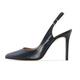 EDEFS Womens Slingback High Heels Closed Toe Court Shoes Ankle Strap Pumps Navy EU38