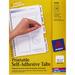 Avery 1.25 in. White Printable Self-Adhesive Tabs