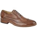 Goor Mens Brogue Shoes Smart Office Evening M9556 UK 6 - 14 (UK 9 / EU 43, Brown)