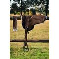 Cwell Equine New Non slip Bottom Micro suede BAREBACK Saddle PAD with free girth and stirrups BLACK, BROWN (BROWN)