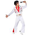 Rubie's 889050L000 Elvis Deluxe Ad Costume Adult Fancy Dress, Men, White, Large Chest 43"