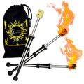 Juggle Dream 3x PULSAR Fire Juggling Torches Pro Juggling Fire Torch Set of 3 + Flames N Games Travel Bag! Exellent Training set of Torches for Fire Juggling!