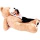 MAKOSAS Giant Teddy Bear 260cm 102" - Big Cuddly Stuffed Fluffy Plush Toy Animal - Massive Cuddle Pillow Soft Teddies - Gift for Girlfriend Children Baby for Birthday Anniversary - Brown