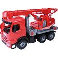 Lena 02175 x Mercedes-Benz Sturdy Giant Department Arocs, Giga Trucks fire dept. Crane red, with 3 axles, Approx. 70 cm, with Winch up to 1.05 m, Toy Vehicle for Children from 3 Years