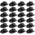 COWBOY HAT FANCY DRESS ACCESSORY - BLACK STAR STUDDED COWBOY HAT COWGIRL HATS WILD WEST (PACK OF 24)