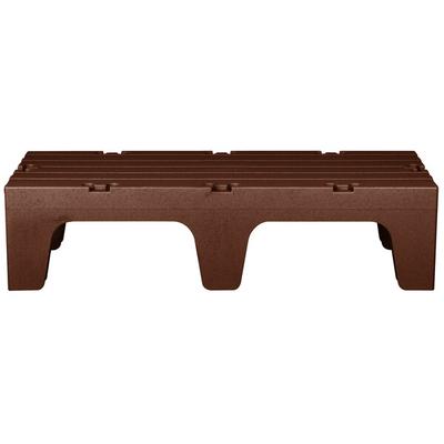 Cambro DRS48131 S-Series 48" x 21" x 12" Brown Solid Top Bow Tie Dunnage Rack - 3000 lb. Capacity