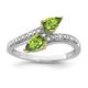 925 Sterling Silver Polished and 14ct Peridot Diamond Ring Measures 2x14mm Size N 1/2 Jewelry Gifts for Women