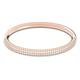 Swarovski Stone bangle, White, Rose gold-tone plated