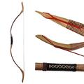 Mongolian Recurve Bow Traditional Handmade Longbow 35-55lbs Archery Wooden Bow Hunting Horse Bow Fit for Right and Left Hand Adult Archery Bows (50)