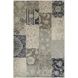 Gray/White 46.06 x 0.32 in Area Rug - Winston Porter Harris Floral Ivory/Gray Area Rug Polypropylene | 46.06 W x 0.32 D in | Wayfair