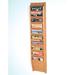 Rebrilliant Catlin 10 Pocket Wall Mount Magazine Rack Wood in Brown | 48 H x 10.5 W x 3.75 D in | Wayfair REBR2863 39879311