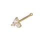 14ct Yellow Gold CZ Cubic Zirconia Simulated Diamond 3 Stone Body Piercing Jewelry Nose Stud Jewelry Gifts for Women