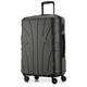 suitline Hartschalen-Koffer Koffer Trolley Rollkoffer Reisekoffer, TSA, 66 cm, ca. 58 Liter, 100% ABS Matt, Graphite/Grau