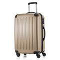 HAUPTSTADTKOFFER Alex - Mittelgroßer Hartschalenkoffer, TSA, 4 Rollen, Koffer, Trolley, Rollkoffer, Reisekoffer, Volumenerweiterung, 65 cm, 74 Liter, Champagner