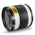 Walimex Pro 15541 500mm 1:6,3 DSLR Spiegel-Teleobjektiv für Nikon F Objektivbajonett weiß ( für Vollformat Sensor gerechnet, Filterdurchmesser 34mm, inkl. Schuztdeckel)