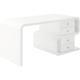 Kare Design Schreibtisch White Club Snake, großer, moderner Computertisch, Laptoptisch, PC Arbeitstisch Organizer, Hochglanz, Weiß (H/B/T) 76x150x70cm