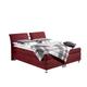 Maintal Boxspringbett Dean, 140 x 200 cm, Microvelour, Bonellfederkern Matratze H3, bordeaux