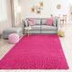 VIMODA Teppich Prime Shaggy Hochflor Langflor Einfarbig Modern Pink Rosa für Wohnzimmer, Schlafzimmer, Maße:200x280 cm