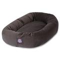 Majestic Pet Hundebett in Bagel-Form, 101,60 cm, schokoladenbraun, Wildleder, Pet Products