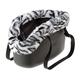 Ferplast 79515017 Hundetragetasche With-Me Winter, aus innovativem EVA Gummi, Mit Felleinsatz, 21,5 x 43,5 x 27 cm, schwarz