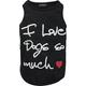 Doggy Dolly T564 T-shirt für Hunde,I love dogs so much, XXL, schwarz