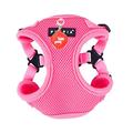 Puppia PAQA-AC1443 Hunde Geschirr, Neon Soft Harness C, medium, pink