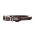 Hunter Hundehalsband Round & Soft Elk Petit, Elchleder, 32/6, mokka