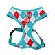 Puppia PAQA-AC1410 Hunde Geschirr, Argyle Harness A, small, blau