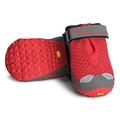 Ruffwear Gelände-Hunde-Schuhe (4er Set), Mittelgroße bis große Hunderassen, Größe: 70 mm, Rot, Grip Trex