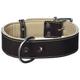 Knuffelwuff 13910-004 Leder Hundehalsband Lederhalsband Hund, 55-66 cm, braun