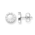 Thomas Sabo Damen Ohrringe Ohrstecker Perlmutt weiß 925 Sterling Silber H1859-029-14