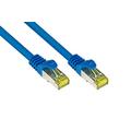 Good Connections RJ45 Ethernet LAN Patchkabel mit Cat. 7 Rohkabel und Rastnasenschutz RNS, S/FTP, PiMF, halogenfrei, 500MHz, OFC, 10-Gigabit-fähig (10/100/1000/10000-Base-T Ethernet Netzwerke) - z.B. für Patchpanel, Switch, Router, Modem - blau, 30 m