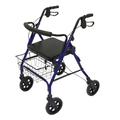 Days bariatrischer Rollator, 178kg Kapazität, Walker und Sitzauflage für ältere Menschen, Mobilitätshilfe, Vier Räder