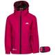 Trespass Qikpac Jacket, Sasparilla, 2/3, Kompakt Zusammenrollbare Wasserdichte Jacke für Kinder / Unisex / Mädchen und Jungen, 2-3 Jahre, Rosa / Pink