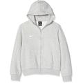 Nike Kinder Sweatshirt Team Club Full Zip Kapuzenjacke,Grau (Grey Heather/Grey Heather/Football White), S