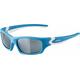 ALPINA FLEXXY TEEN - Verspiegelte und Bruchsichere Sonnenbrille Mit 100% UV-Schutz Für Kinder, cyan-white matt, One Size