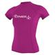 O'Neill Wetsuits Damen Uv Schutz wms basic skins S/S crew Rash Vest, Rosa, M